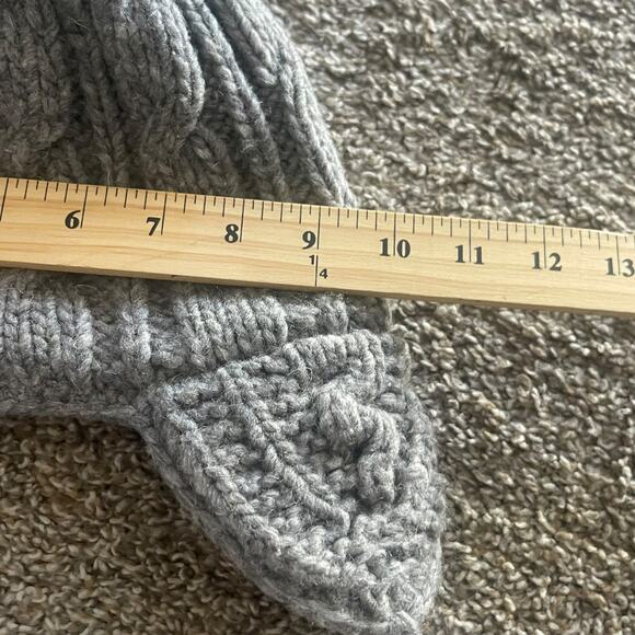 Earth Ragz Men's One Size 100% Wool Grey Winter Beanie Hat - Picture 4 of 4